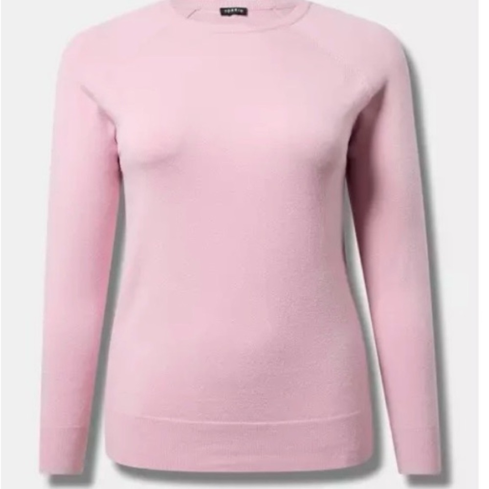 NWT Torrid Soft Pink Crew Neck Sweater - Picture 7 of 10